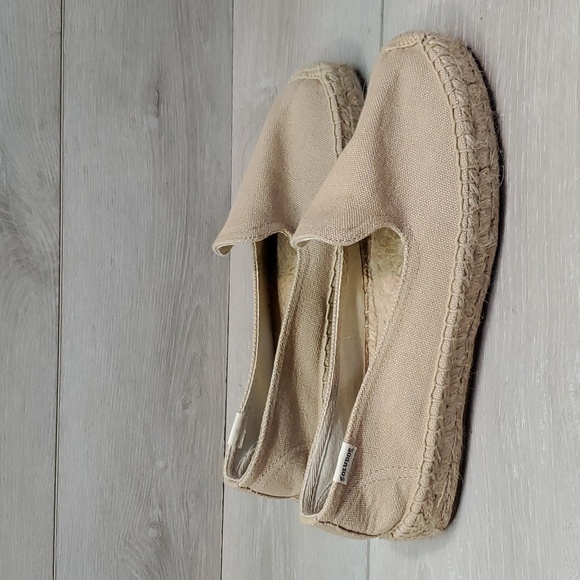 Anthropologie Soludos Womens Canvas Espadrille Loafer Slip on shoes sz 8.5 - Picture 2 of 12